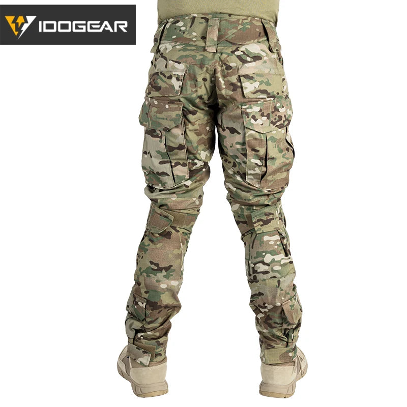 Combat Men Pants With Knee Pads  BDU  Tactical Trousers Hunting Multi-camo