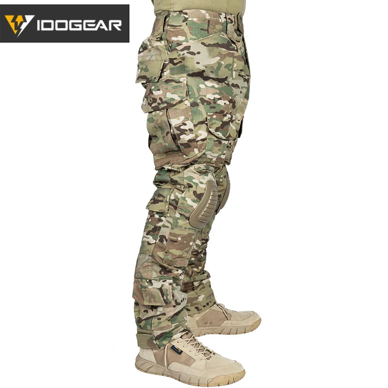 Combat Men Pants With Knee Pads  BDU  Tactical Trousers Hunting Multi-camo