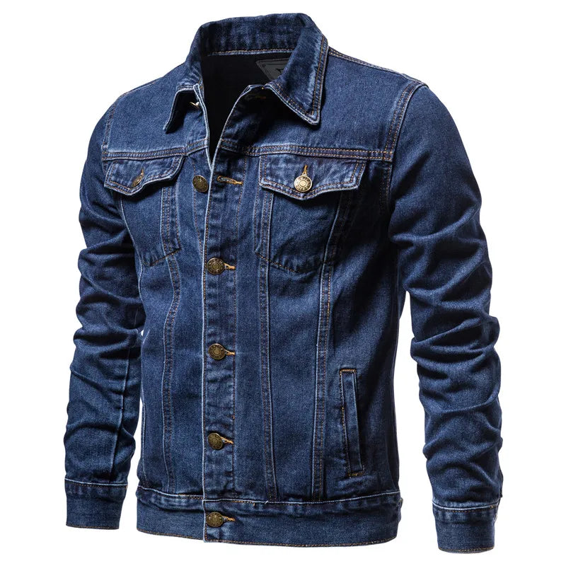 Denim Jacket Men Fashion  Causal  Outerwear Coat - theultimatemarketshop