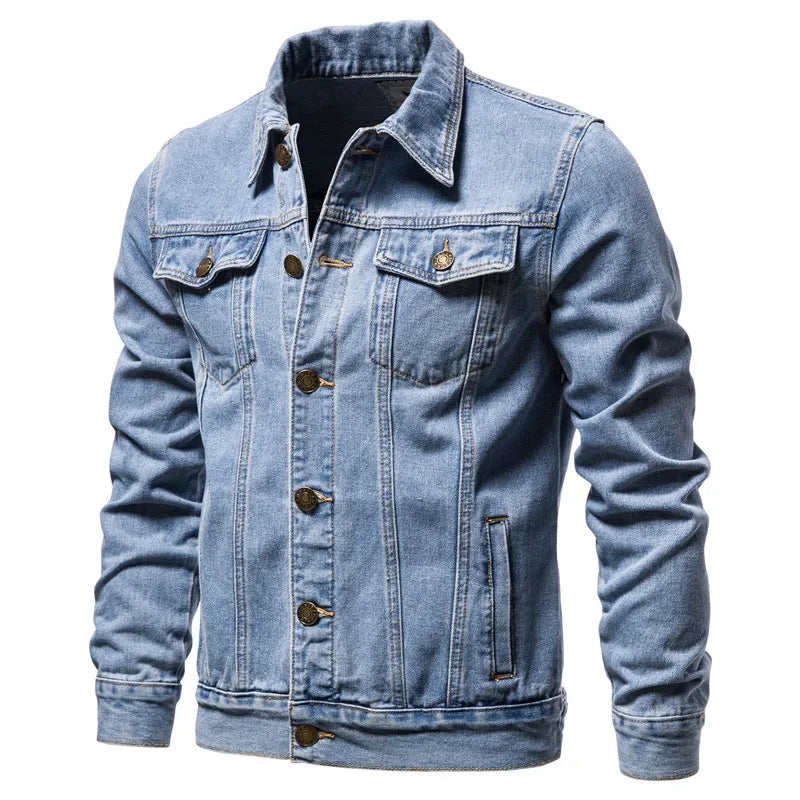 Denim Jacket Men Fashion  Causal  Outerwear Coat - theultimatemarketshop