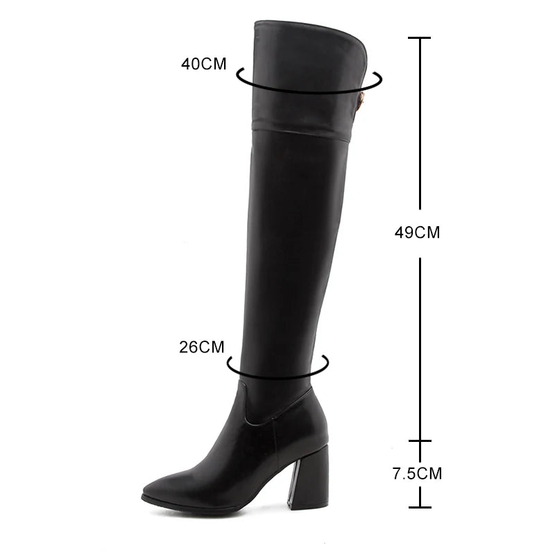 2024 New  Women Boots  Over the Knee Boots Sexy Female Autumn/Winter lady Thigh High Boots