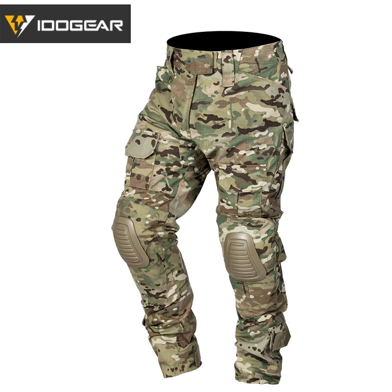 Combat Men Pants With Knee Pads  BDU  Tactical Trousers Hunting Multi-camo