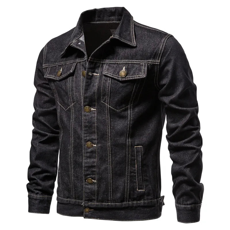 Denim Jacket Men Fashion  Causal  Outerwear Coat - theultimatemarketshop