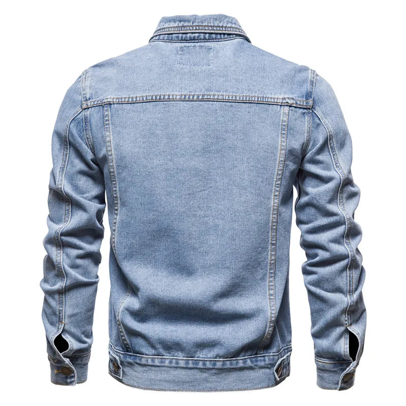 Denim Jacket Men Fashion  Causal  Outerwear Coat - theultimatemarketshop