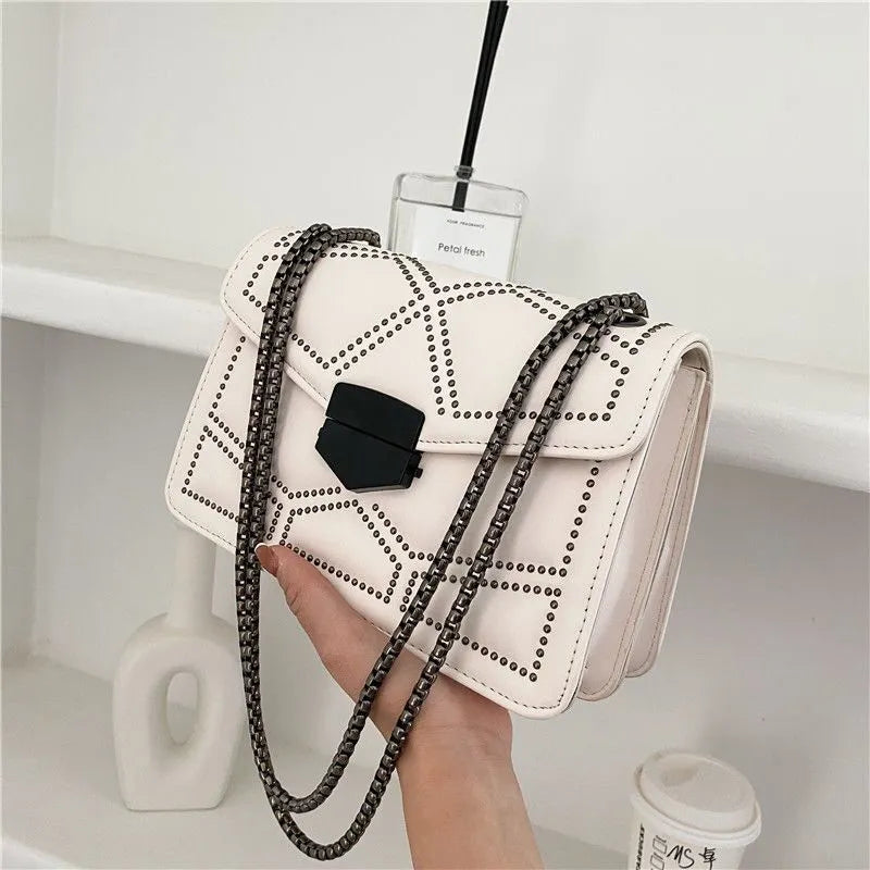 Rivet Chain Small  Luxury Crossbody Bags For Women 2024 - theultimatemarketshop