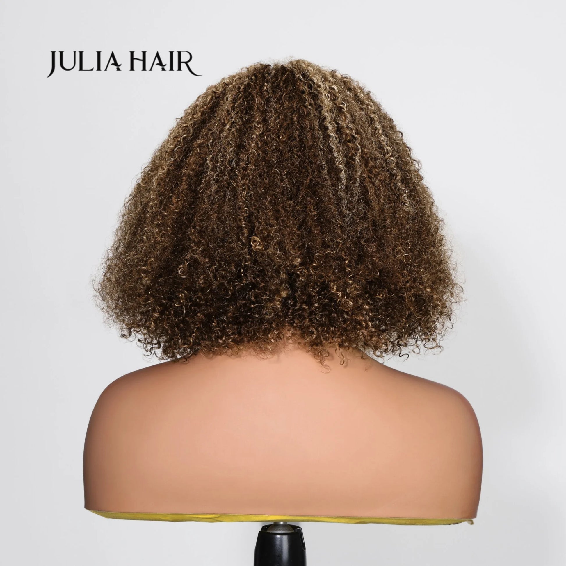 Julia Hair 13x4 Lace Front Highlight Blond Short Curly Bob Human Hair Wigs Pre Pluck With Baby Hair - theultimatemarketshop