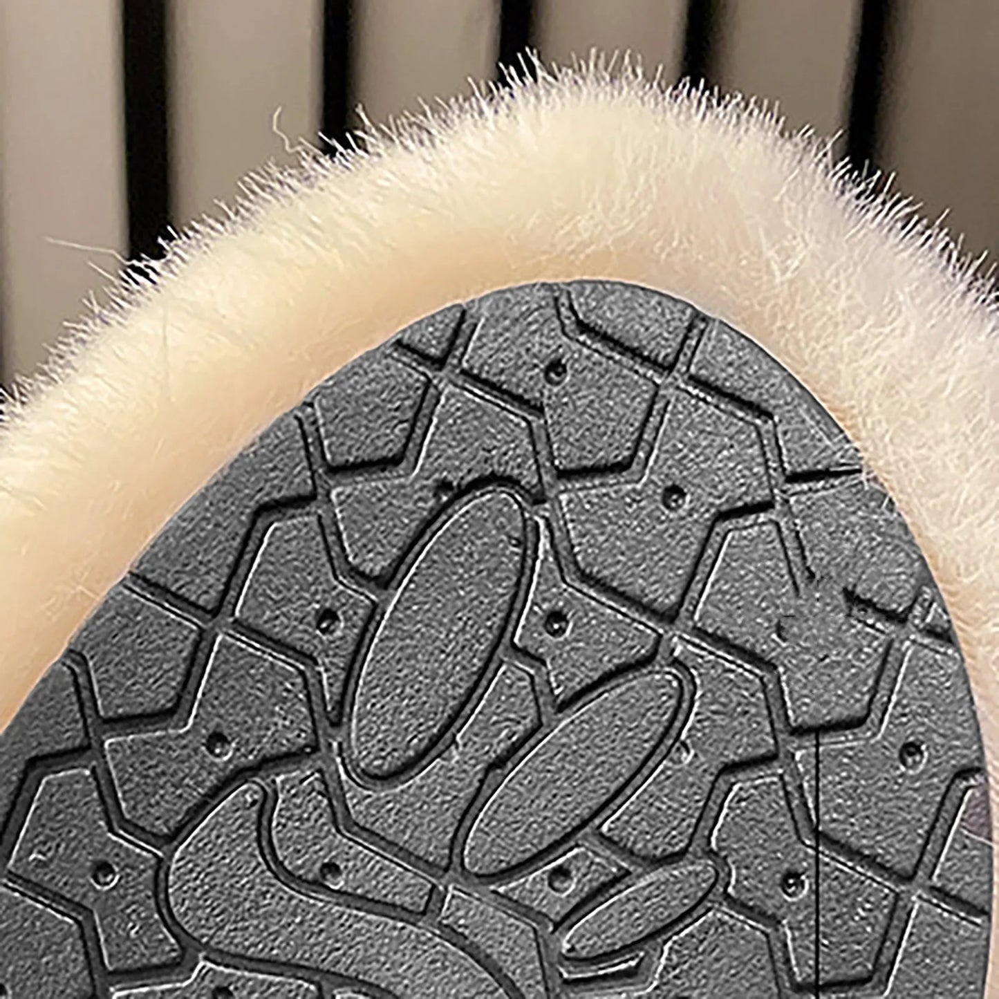 Winter Women Solid Color Fur Slippers Home Indoor Fluffy Slides Warm Plush Bedroom Shoes