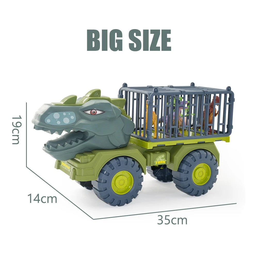 Toy Dinosaur Car Truck Transport Transporter Dinosaur Animal Model Tyrannosaurus