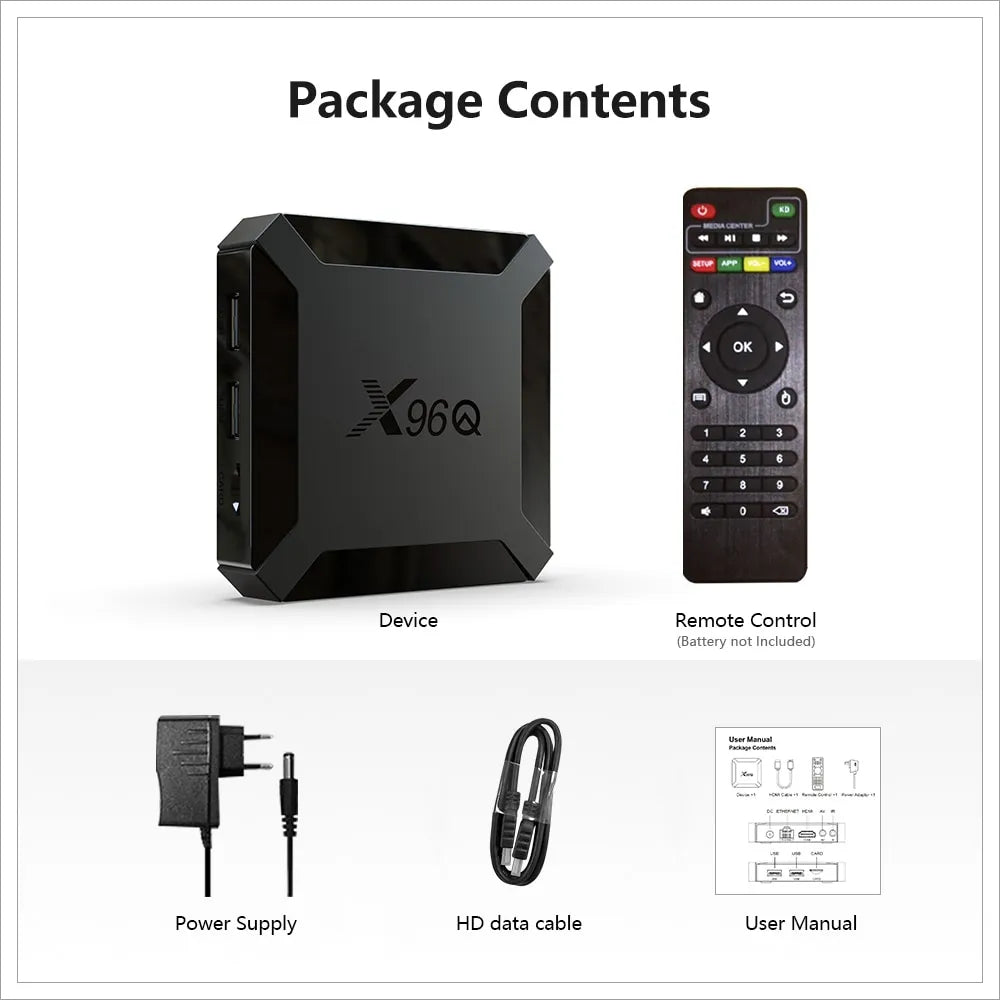 X96Q 2GB 16GB Android 10.0 TV Box All winner  Wifi Google Player Youtube X96 1GB 8GB Set Top Box - theultimatemarketshop