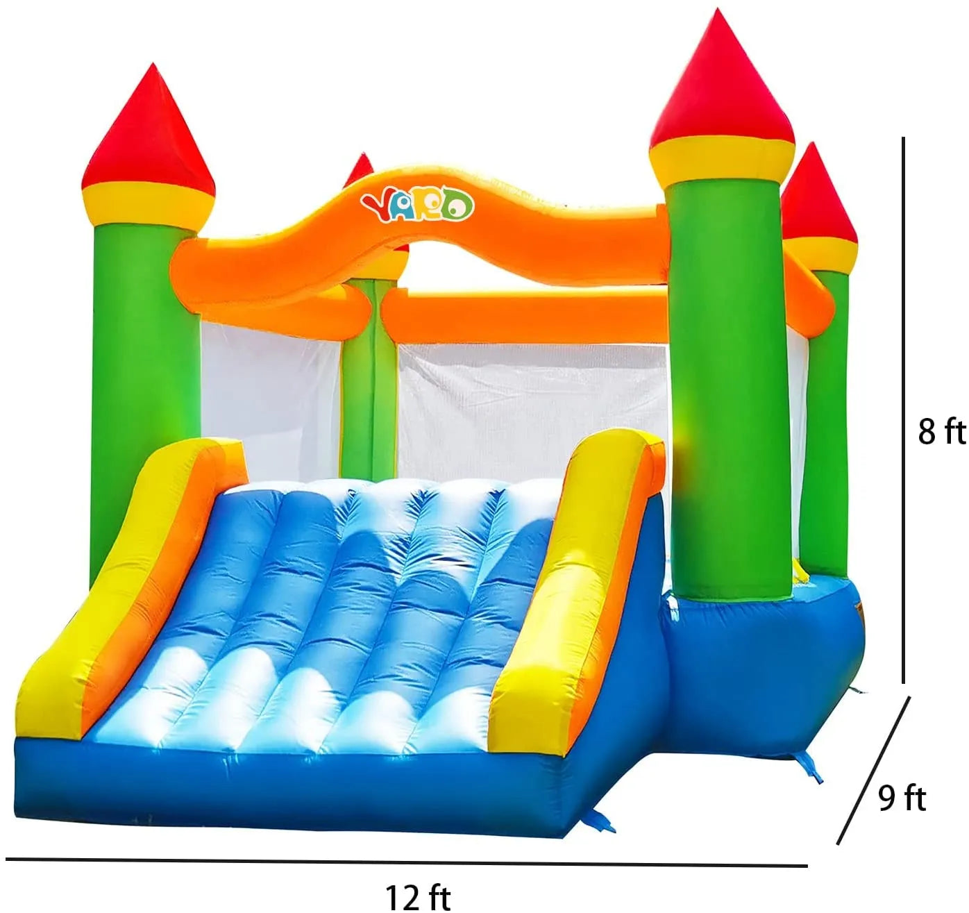 Yard Inflatable Bounce House With Slide 12*9*8ft Ages 5-12 - theultimatemarketshop