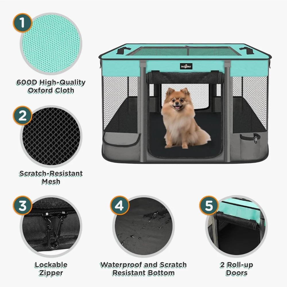 Foldable waterproof Pet Playpen, For Cats/Dogs - theultimatemarketshop