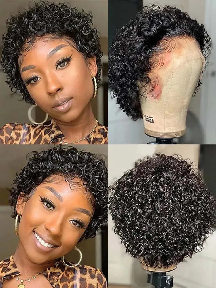 Pixie Cut Wig Human Hair 13x1 Lace Frontal Wigs Human Hair Short Bob Human Hair Wigs For Black Women - theultimatemarketshop