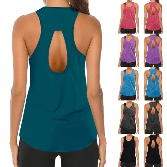 1PC Women Yoga Tops Loose Thin Sports Vest Breathable Sleeveless T-shirt