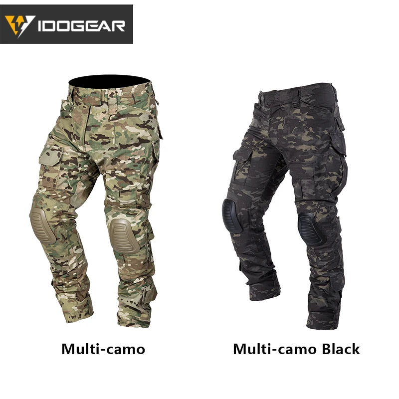 Combat Men Pants With Knee Pads  BDU  Tactical Trousers Hunting Multi-camo