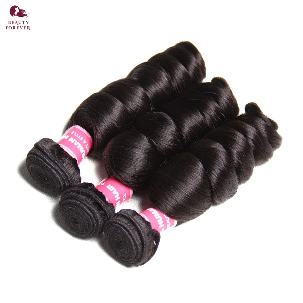 Beauty Forever Raw Deep Loose Wave Virgin Brazilian Human Hair Bundles. - theultimatemarketshop