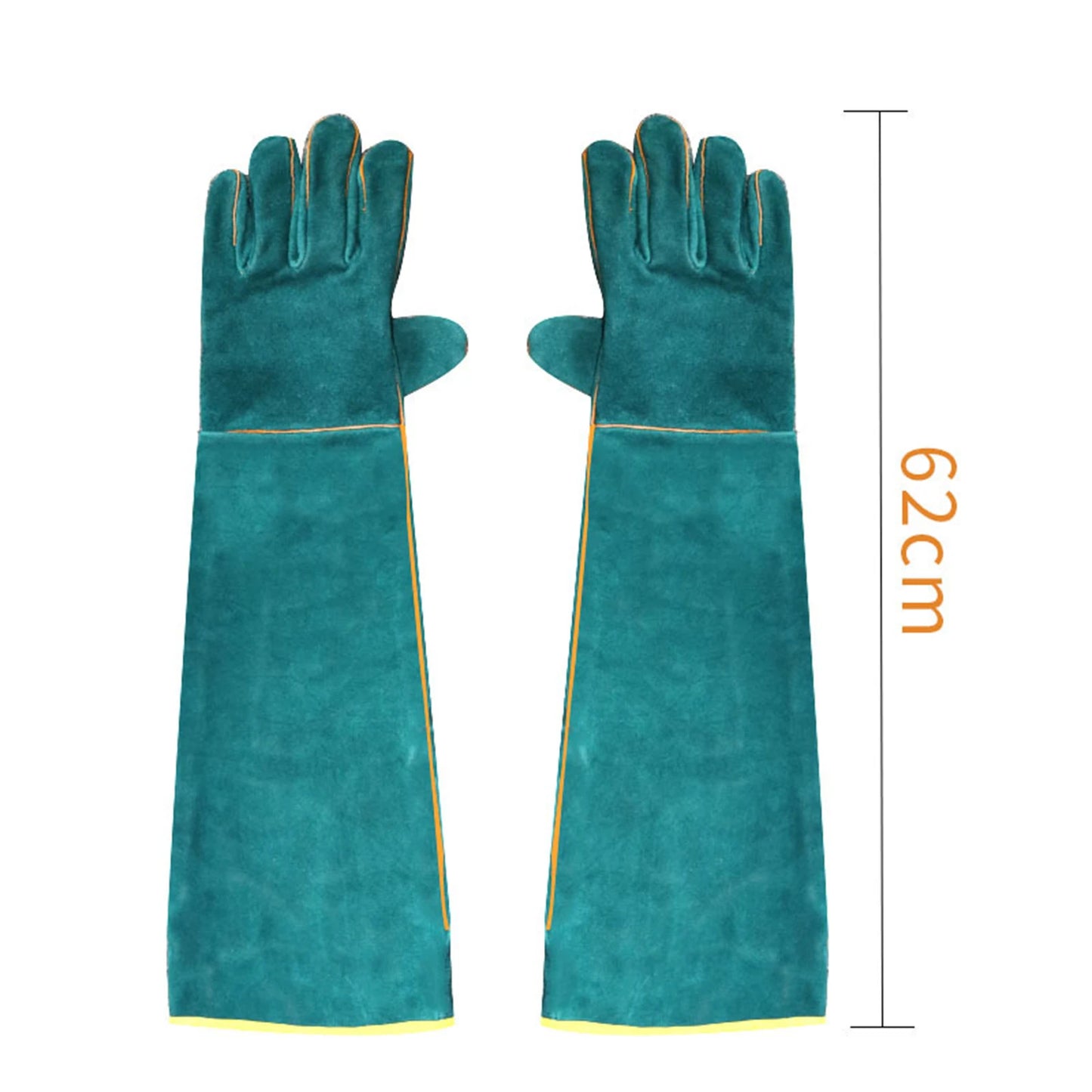 Anti-Bite Safety Gloves Ultra Long Leather Green Pets Grip Biting Protective Gloves for Catching Cat Reptiles and etc. - theultimatemarketshop