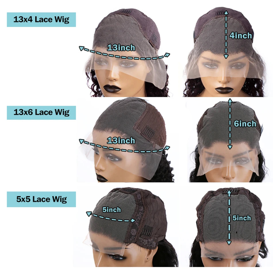 Straight Short Bob 13x4 Lace Frontal Human Hair Wigs 13x6 HD Transparent Lace Front Wig 5x5 Closure Glue less Wig For Women