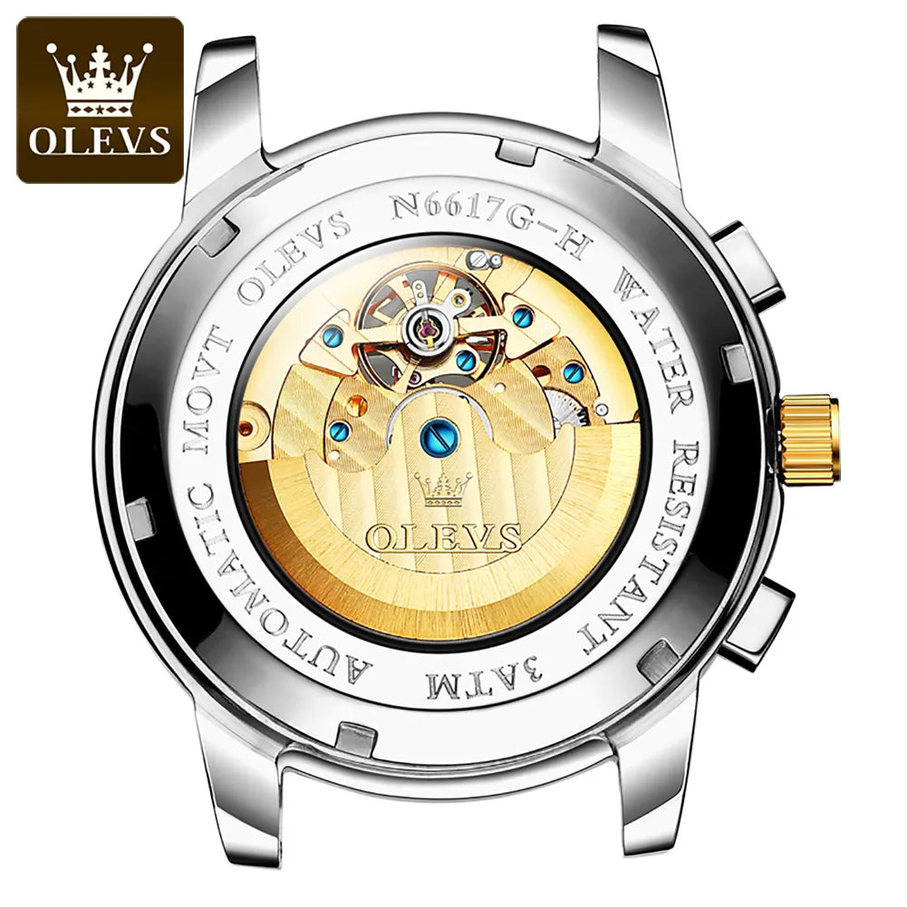 OLEVS Original Automatic Mechanical Men Wristwatch Waterproof - theultimatemarketshop