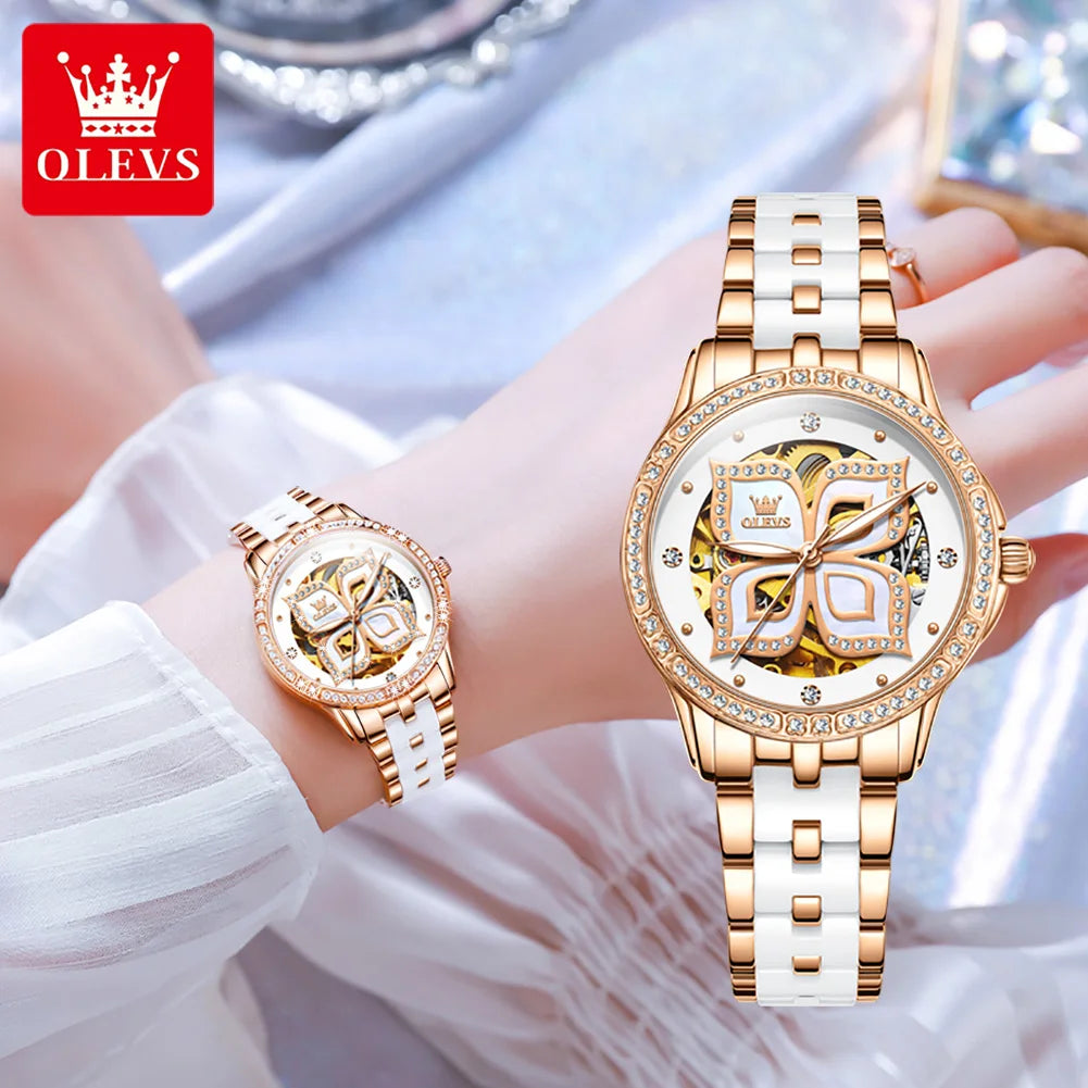 OLEVS Elegant Wristwatch Bracelet Necklace Gift Set - theultimatemarketshop