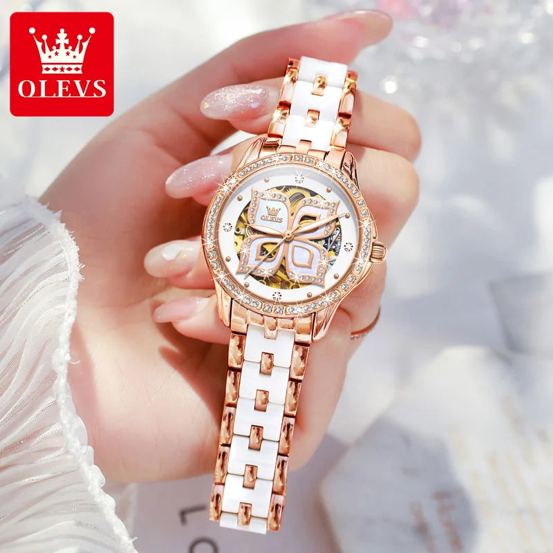 OLEVS Elegant Wristwatch Bracelet Necklace Gift Set - theultimatemarketshop