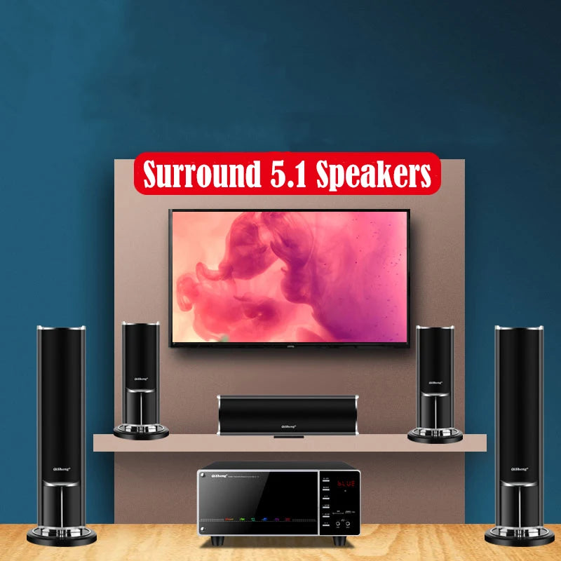 1000W High-power Home TV Living Room  Bluetooth Speaker Surround Sound Home Theater System Audio Set Subwoofer Speaker 5.1 - theultimatemarketshop