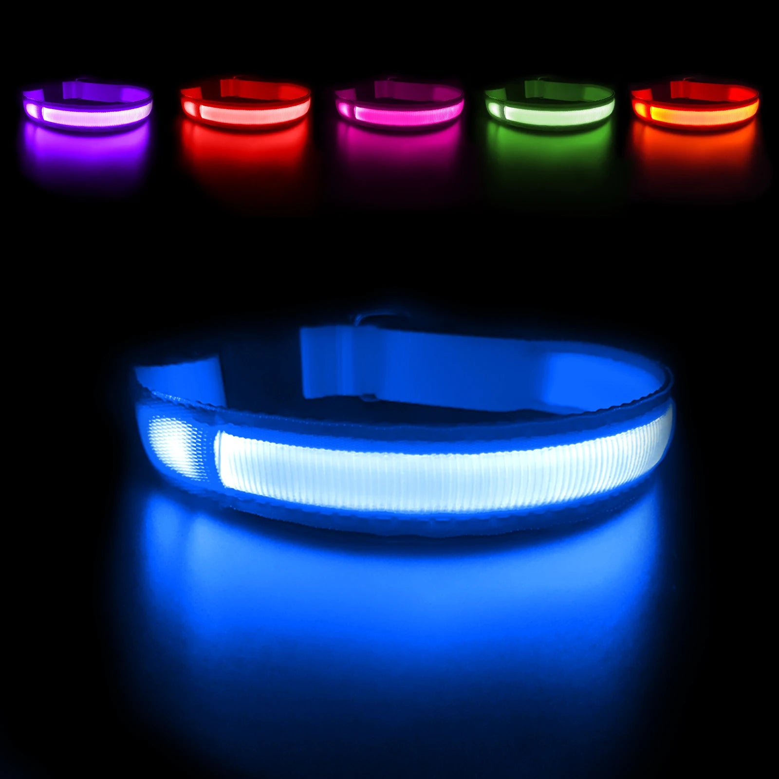 Luminous Dog Collar Water poof Safety Collars helps to be seen at night - theultimatemarketshop