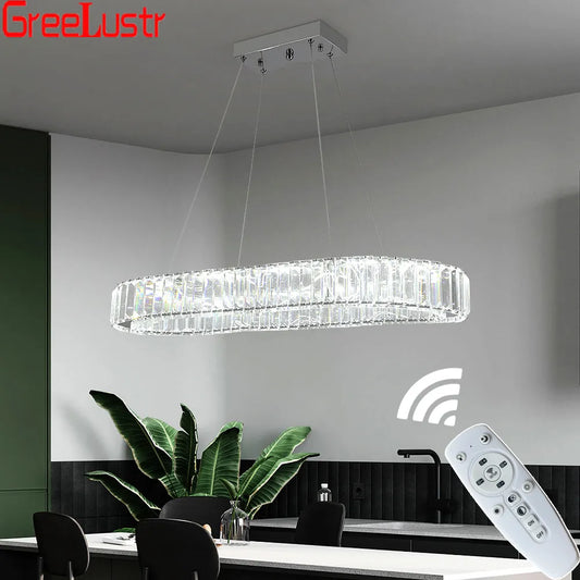 Crystal Oval Design Led Chandelier - theultimatemarketshop