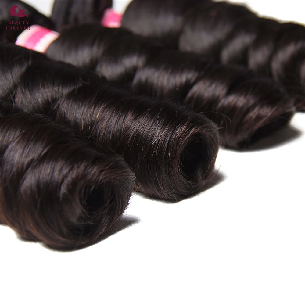 Beauty Forever Raw Deep Loose Wave Virgin Brazilian Human Hair Bundles. - theultimatemarketshop