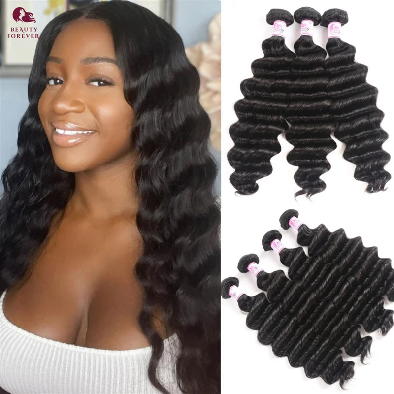 Beautyforever Grade 12A Loose Deep Wave Brazilian Human Hair Bundles 3/4 PCS/LOT 100% Virgin Human Hair - theultimatemarketshop