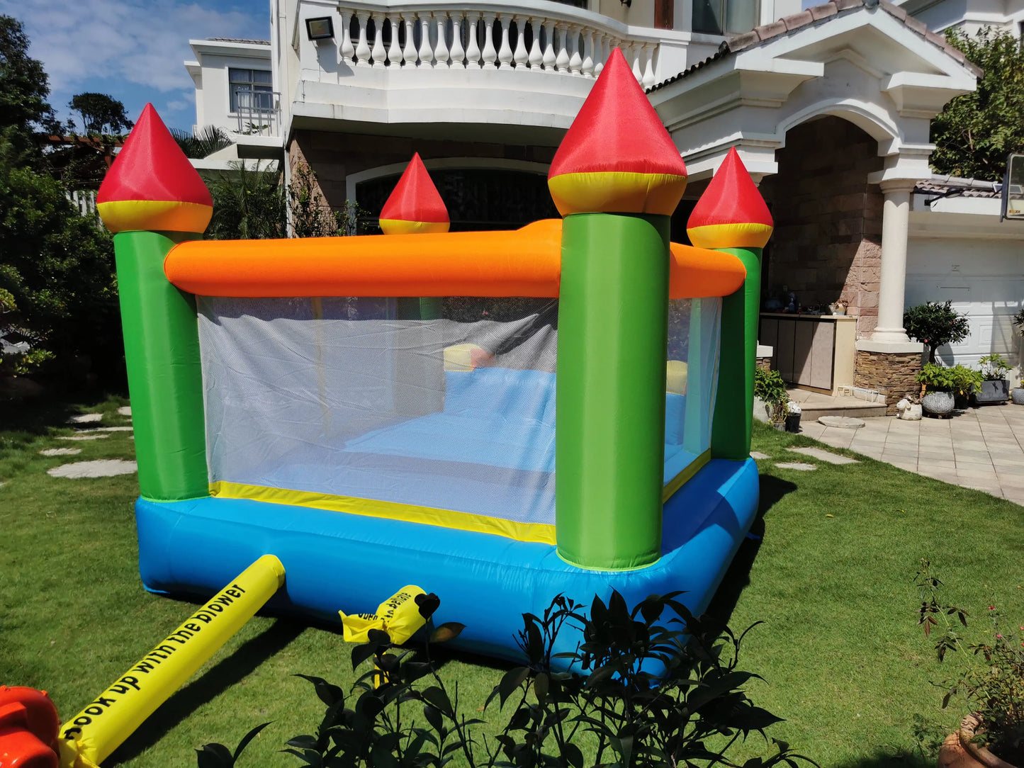 Yard Inflatable Bounce House With Slide 12*9*8ft Ages 5-12 - theultimatemarketshop