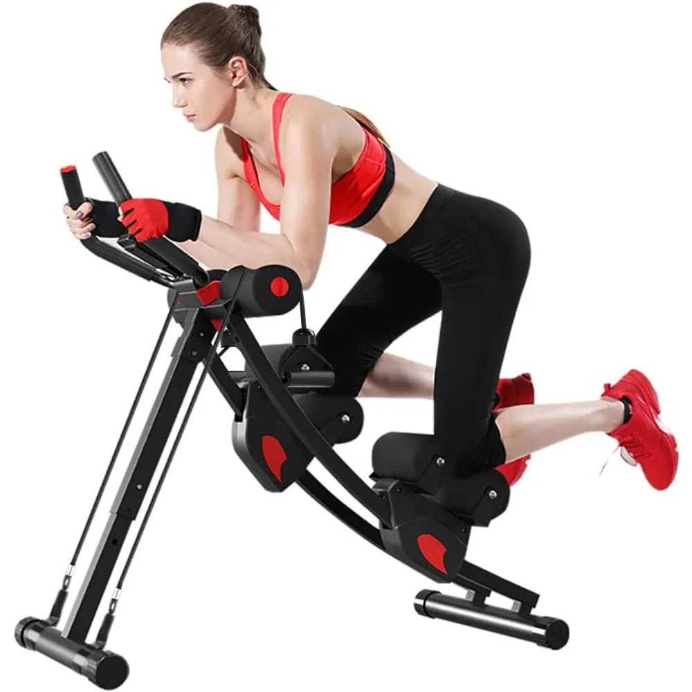 ab Machine, ab Workout Equipment for Home Gym, Height Adjustable ab Trainer, Foldable Fitness Equipment.