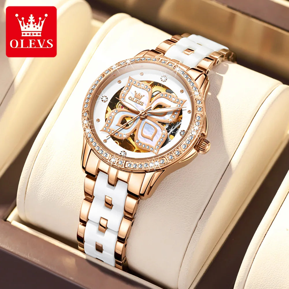 OLEVS Elegant Wristwatch Bracelet Necklace Gift Set - theultimatemarketshop