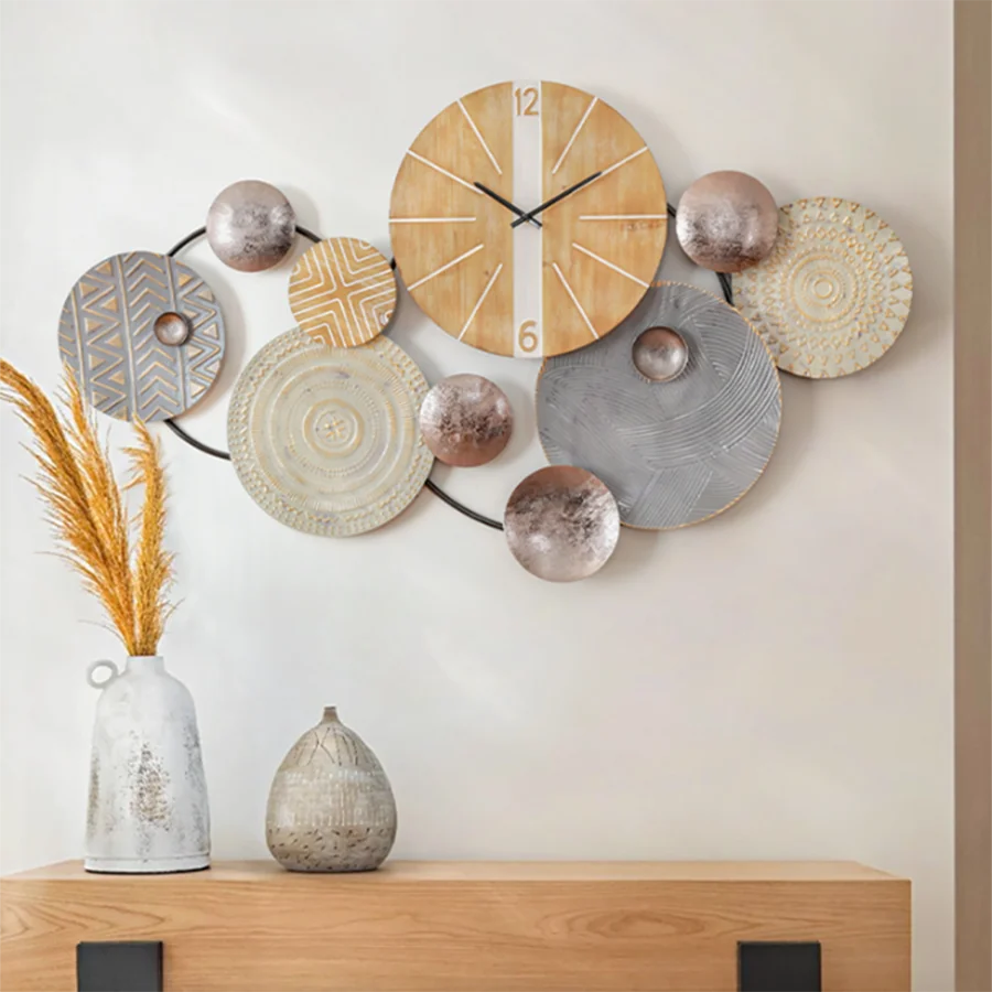 Home Decor Wall Clock Quart Round Unique Luxury  Modern Design