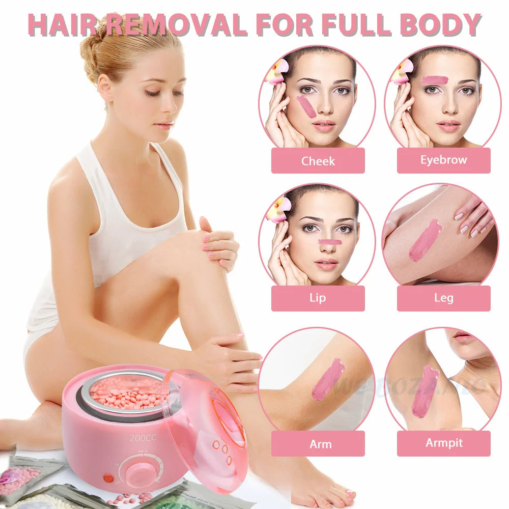 Hair Removal Machine Wax Heater Depilatory Epilator Wax-melt Waxing Kit - theultimatemarketshop