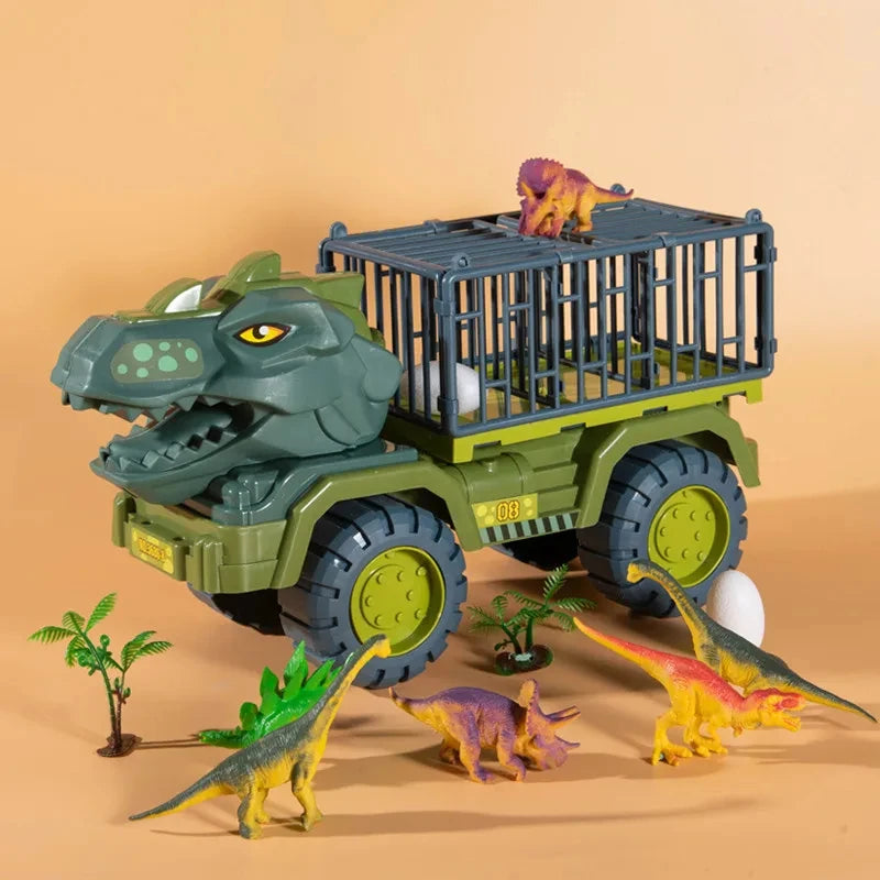 Toy Dinosaur Car Truck Transport Transporter Dinosaur Animal Model Tyrannosaurus