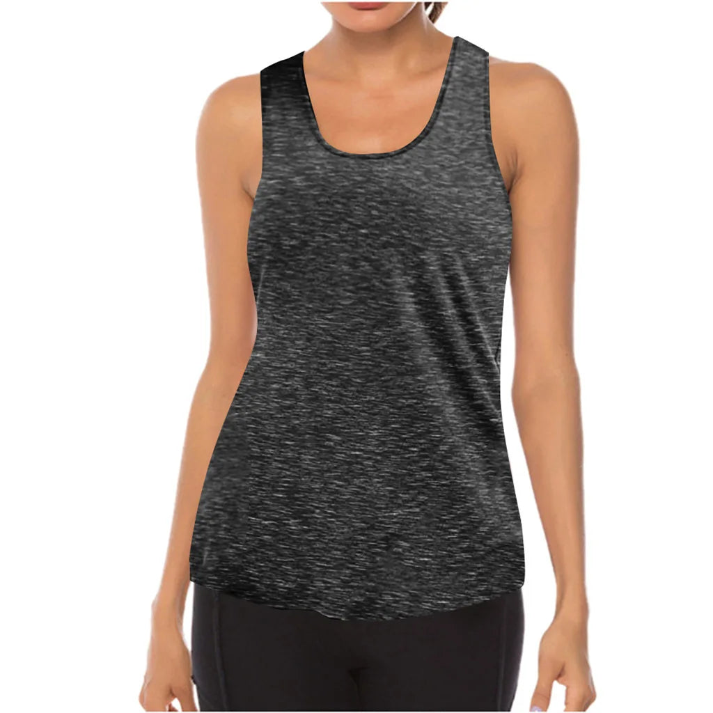 1PC Women Yoga Tops Loose Thin Sports Vest Breathable Sleeveless T-shirt