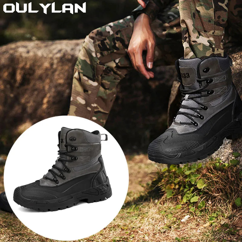 Climbing 2024 Army Tactical Boots Men Military Combat Training Boots Outdoor Hiking Shoes Men's Work Safety Desert Shoes - theultimatemarketshop