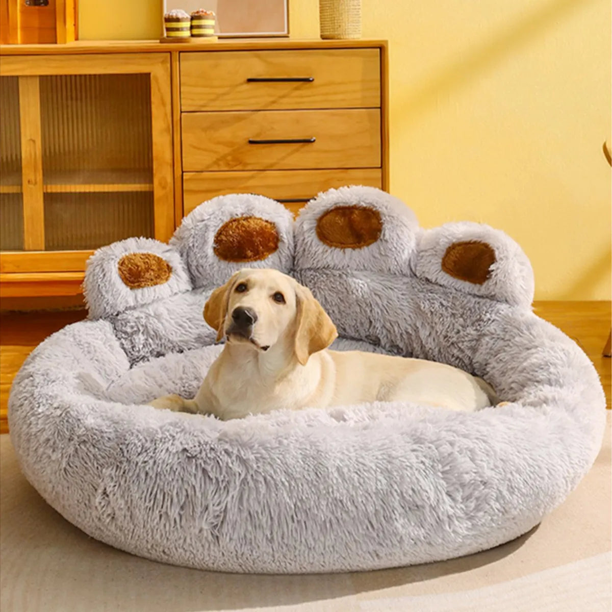 Beds for Small & Large Dogs Warm, Washable Plush Medium - theultimatemarketshop