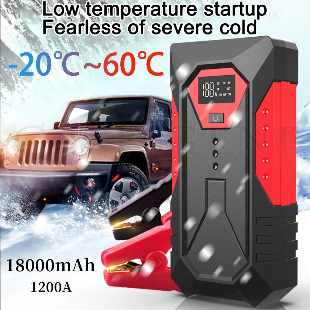 18000mAh Car Jump Starter Portable Power Battery Booster 12V Car Starting Device