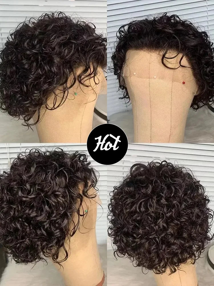 Pixie Cut Wig Human Hair 13x1 Lace Frontal Wigs Human Hair Short Bob Human Hair Wigs For Black Women - theultimatemarketshop