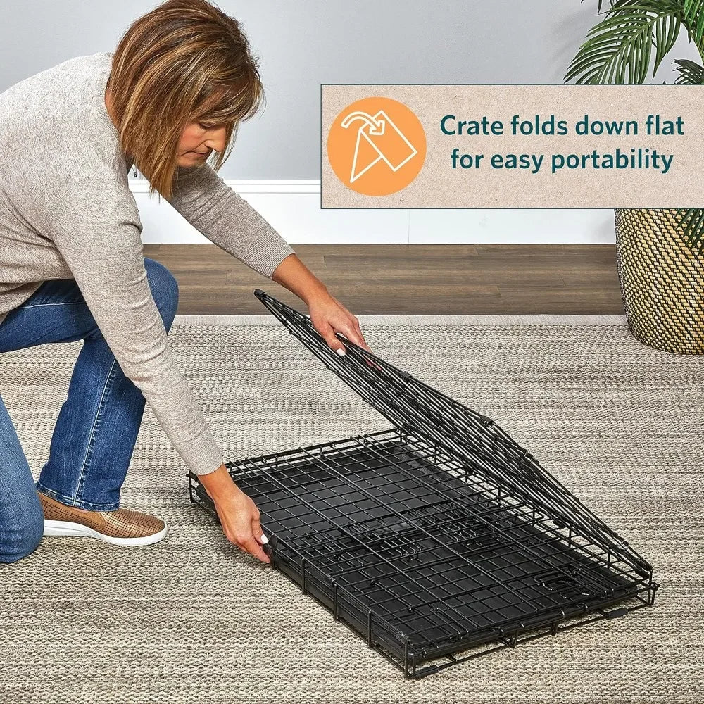 Floor Protecting Dog House for Dogs Leak-Proof Pan | 48L X 30W X 33H Inches XL Dog Cage - theultimatemarketshop