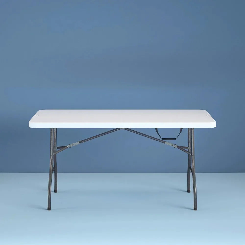 6 Foot Folding Table In White Speckle Free Shipping  Folding Table Portable