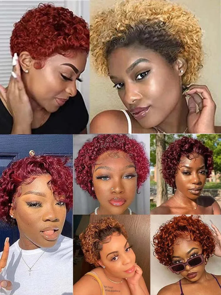 Pixie Cut Wig Human Hair 13x1 Lace Frontal Wigs Human Hair Short Bob Human Hair Wigs For Black Women - theultimatemarketshop