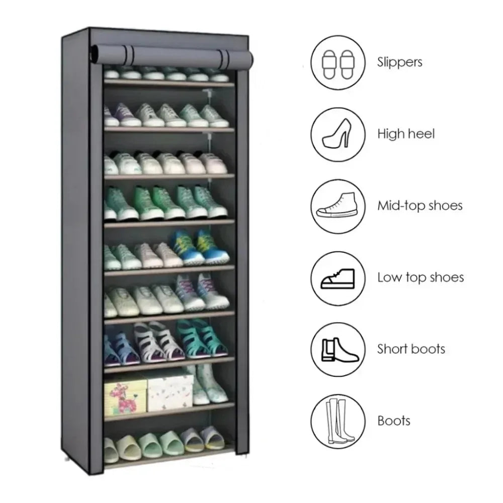 Shoe Rack Organizer Dustproof Shoe Cabinet Multilayer Minimalist Nonwoven Home Furniture Space-saving Cabinets Shoe Shelf