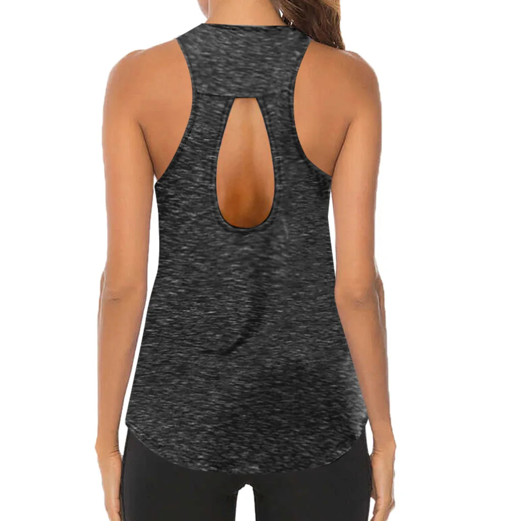 1PC Women Yoga Tops Loose Thin Sports Vest Breathable Sleeveless T-shirt