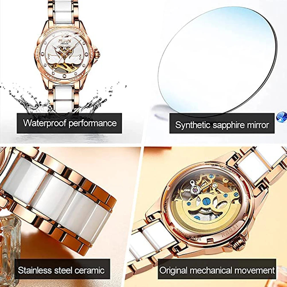 Luxury Mechanical Women wristwatch. - theultimatemarketshop