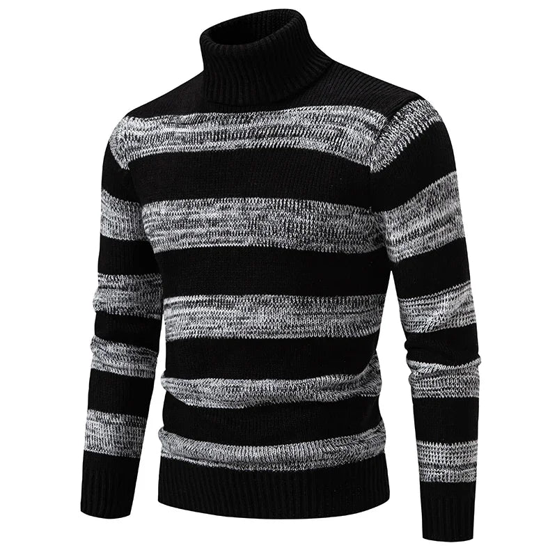 Men's New Autumn and Winter Casual Warm Neck Sweater Knit Pullover Top - theultimatemarketshop