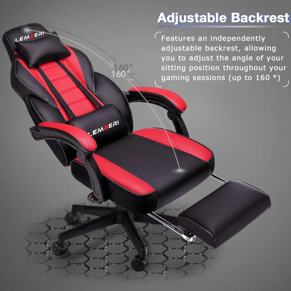 Big and Tall Gamer Chair for Adults 400lb Capacity Video Game Chairs