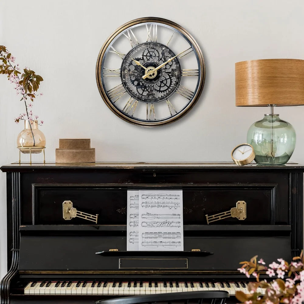 AYRELY® 24IN Large Decorative Roman Numeral Wall Clock. - theultimatemarketshop