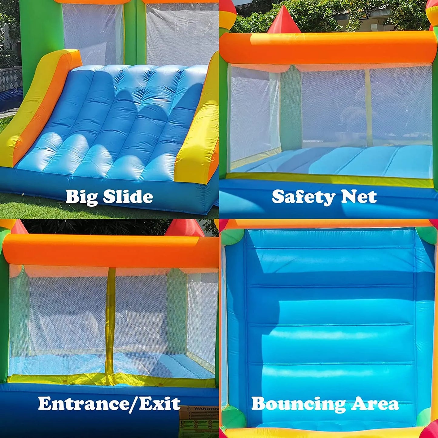 Yard Inflatable Bounce House With Slide 12*9*8ft Ages 5-12 - theultimatemarketshop